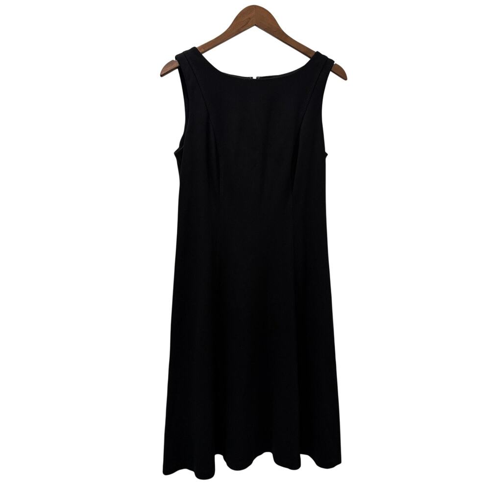 Talbots Dress Womens 8 Black Sleeveless Knit A Line Boat Neck Workwear Office